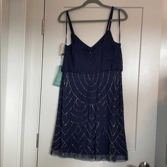 Beaded navy blue dress, brand new with tags. - Picture 2 of 3